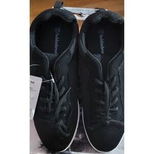 Bobbie Brooks Womens Black Mesh Lace Up Athletic Sneakers White Sole Size 10 NEW